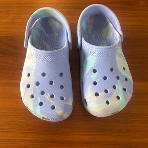Kids Blue and Green Crocs